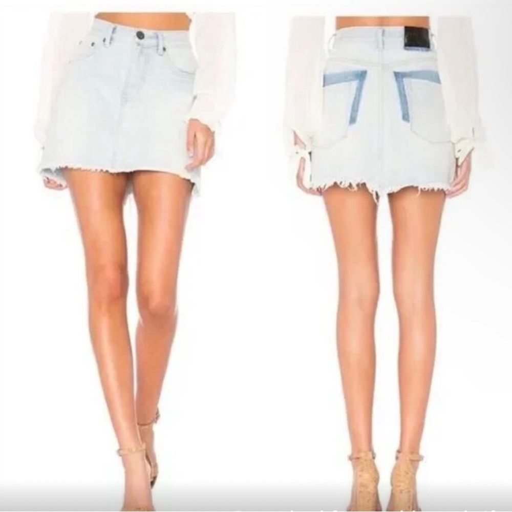 One Teaspoon Blue and White Mini Skirt Casual